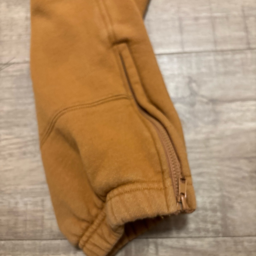 Champion X Timberland Joggers Size Small Brown  Big Logos Spellout MENS - Picture 7 of 13